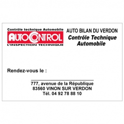 AUTOCONTROL - Carte de...